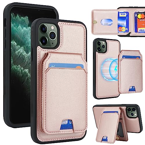 乐天商城 - iPhone 11 Pro ケース 手帳型 手帳型ケース 分離型 手帳型ケース MageSafe スマホケース 財布型 カバー MageSafe wallet 両用 2way 内蔵マグネット 横置 耐衝撃 軽量 薄型 ピンク 送料無料