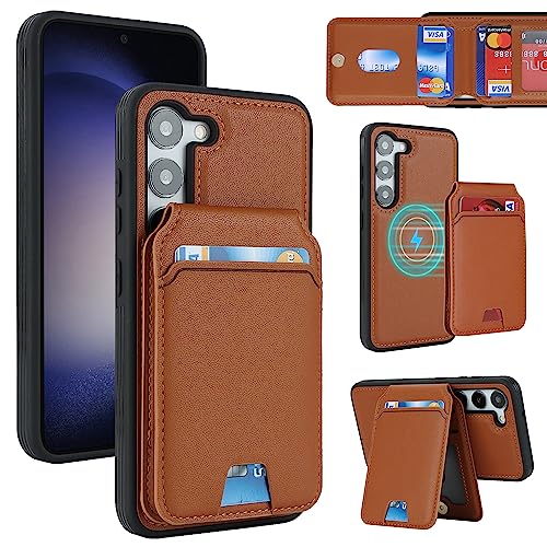 乐天商城 - Galaxy S23 5G SC-51D SCG19 ケース 手帳型 分離 カード収納 MageSafe スマホケース セパレート 財布型 カバー MageSafe wallet 両用 2way 内蔵マグネット 耐衝撃 薄型 軽量 ライトブラウン 送料無料