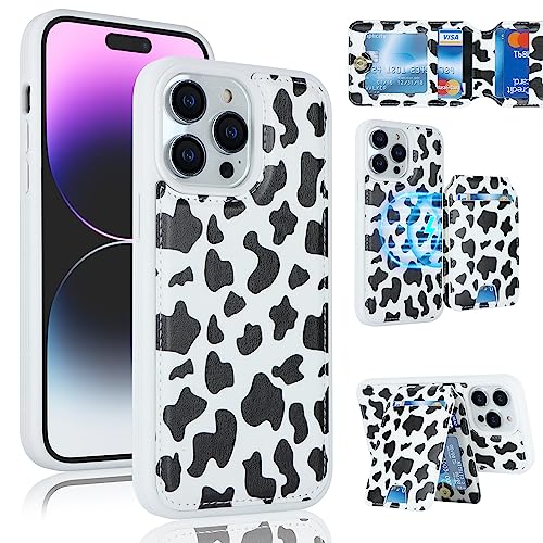 乐天商城 - iPhone14 Pro Max ケース 手帳型 分離式 手帳型ケース スマホケース 分離型手帳ケース カード収納 MageSafe セパレート 財布型 カバー MageSafe wallet 両用 2way 内蔵マグネット [乳牛柄ブラックン] 送料無料