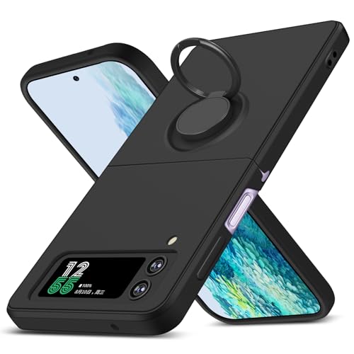 樂天商城 - Galaxy Z Flip 4 ケース リング シリコン レンズ保護 薄型 360°回転 車載ホルダー TPU 一体型 防水 軽量 ストラップホール 黄変防止 四隅衝撃吸収 おしゃれ 滑り止め フィット感 ギャラクシーZ Flip 4 シリコンカバー 黒 送料無料
