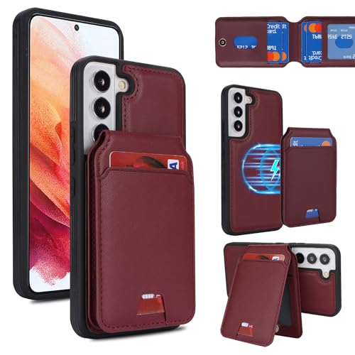 樂天商城 - Galaxy S21 5G SC-51B SCG09 ケース MageSafe 分離型 手帳型 車載 スマホホルダー 財布型 カバー 手帳型ケース 両用 2way 内蔵マグネット ワインレッド 送料無料