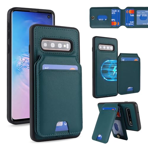 乐天商城 - Galaxy S10 SC-03L SCV41 ケース MageSafe 分離型 手帳型 車載 スマホホルダー 財布型 カバー 手帳型ケース 両用 2way 内蔵マグネット ダークグリーン 送料無料