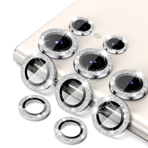 乐天商城 - Galaxy S24 Ultra カメラフィルム アルミ合金 レンズ保護フィルム 独立型 カメラ保護フィルム HD 強化ガラス レンズ保護カバー 9H硬度 耐衝撃 黒縁取り 露出オーバー防止 高透過率 簡単貼付 貼り付け補助ツール付き Samsung Galaxy S24 Ultra - (シルバー) ...
