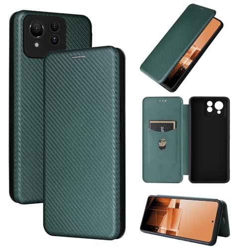 樂天商城 - Asus Zenfone 11 Ultra ケース 手帳型 カーボン調 Asus Zenfone11 Ultra スマホカバー 背面ケース 軽量薄型 財布型 カード収納 エイスース アスース ゼンフォン11 Ultra スマホケース マグネット ストラップ付き 耐衝撃 全面保護-グリーン 送料無料
