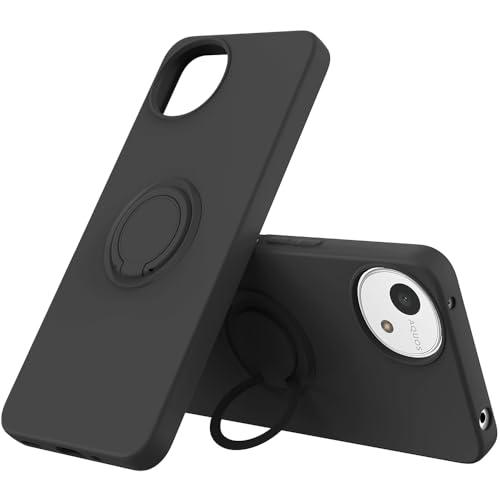 乐天商城 - AQUOS wish4 ケース リング付き AQUOS wish 4 SH-52E リング スマホケース 携帯ストラップ スマホリング かわいい スマホ バンカーリング スマホカバー AQUOS wish4 カバー (ブラック) 送料無料