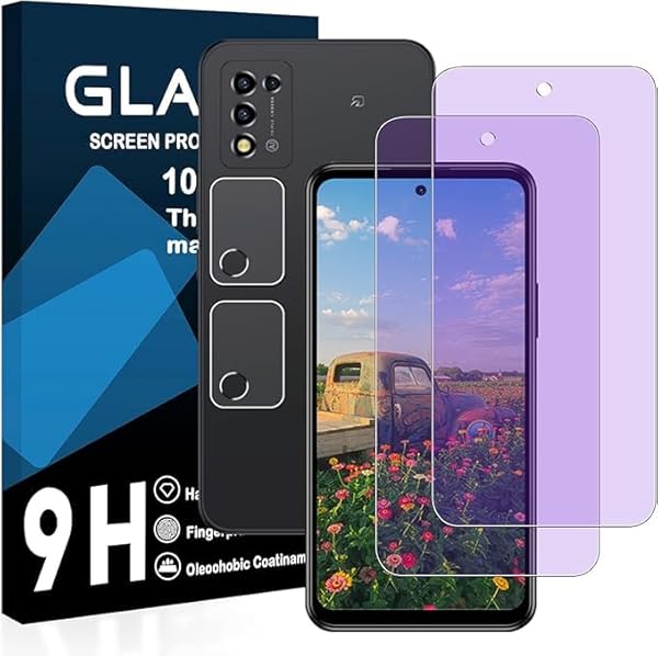 樂天商城 - ZTE Libero 5G III ガラスフィルム リベロ5g3 A202ZT 保護フィルム 目の疲れ軽減 目に優しい ブルーライトカット 硬度9H 気泡ゼロ 飛散防止 指紋防止 高感度 衝撃吸収 ラウンドエッジ加工 [2枚ブルーライトカット+2枚レンズフィルム] 送料無料