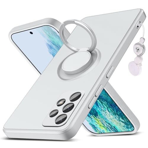 Galaxy A32 5G ケース リング シリコン レンズ保護 薄型 360°回転 車載ホルダー TPU 一体型 防水 軽量 ストラップホール 黄変防止 四隅衝撃吸収 おしゃれ 滑り止め フィット感 ギャラクシーA32 5G シリコンカバー ベージュ 送料無料