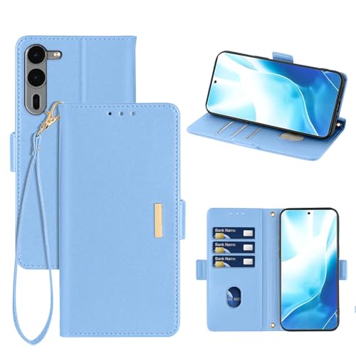 乐天商城 - Arrows We2 Plus F-51E ケース 手帳型 アローズ we2 plus f-51e レザーケース PUレザー スマホカバー スマホケース 財布型 カード収納 マグネット開閉 カメラ保護 横置きスタンド機能 ストラップ付き 耐摩擦 耐衝撃 全面保護 (Arrows We2 Plus F-51E ブルー) ...