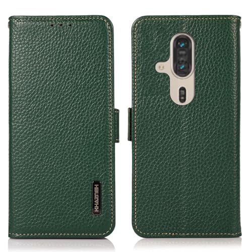 樂天商城 - らくらくスマートフォン F-53E ケース 手帳型 本革 Rakuraku F-53E カバー 財布型 高級本皮 シュリンクカーフレザー シンプル 手帳型ケース 耐摩擦 サイドマグネット式 カード収納 大容量 3枚 横置きスタンド機能 耐衝撃 グリーン 送料無料