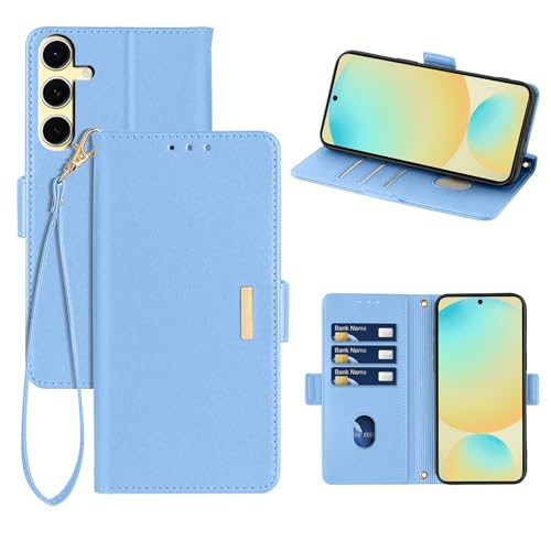 乐天商城 - Galaxy S24 FE ケース 手帳型 au SCG30 カバー ギャラクシー s24 fe レザーケース PUレザー スマホカバー スマホケース 財布型 カード収納 マグネット開閉 カメラ保護 横置きスタンド機能 ストラップ付き 耐摩擦 耐衝撃 全面保護 (Galaxy S24 FE ブルー) ...