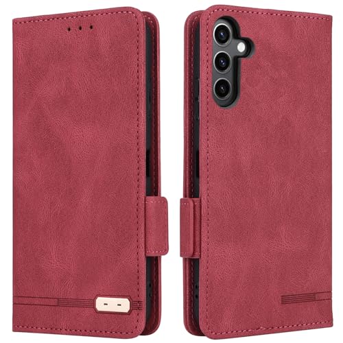 乐天商城 - Galaxy S25 ケース 手帳型 ストラップ同梱 軽量 スマホケース 耐衝撃 手帳型ケース スタンド カバー カード カード入れ ストラップ カードケース ストライプ マグネット つや消し レトロ レッド 送料無料