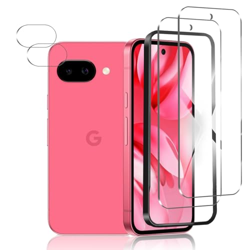 乐天商城 - Google Pixel 9A フィルム ガラスフィルム 2枚+ カメラフィルム 2枚 硬度9H 飛散防止 高感度タッチ 貼り付け簡単 強化ガラス 保護フィルム 撥水撥油 [2+2セット] 送料無料