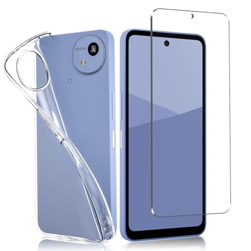 乐天商城 - AQUOS wish5 フィルム + ケース 強化ガラス 硬度9H 保護フィルム 耐指紋 撥油性 反射低減 飛散防止処理 保護ケース 耐衝撃 薄型 カバー 滑り止め 着脱簡単 [1枚ガラスフィルム+ 1枚ケース]