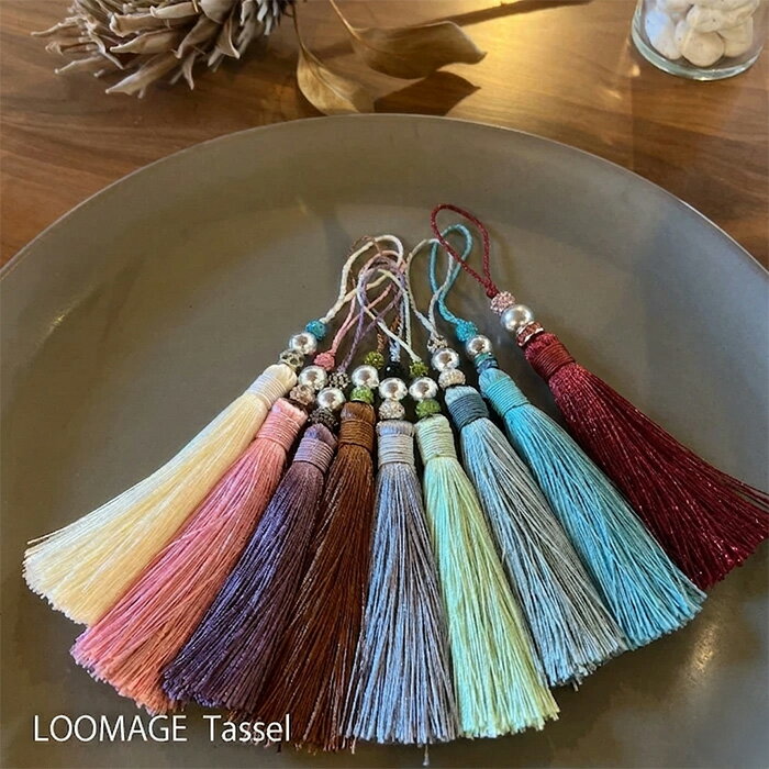 Rakuten - バッグチャーム タッセル ビジュー フリンジ ラインストーン キラキラ ワンカラー キーホルダー ストラップ シンプル おしゃれ tassel-004