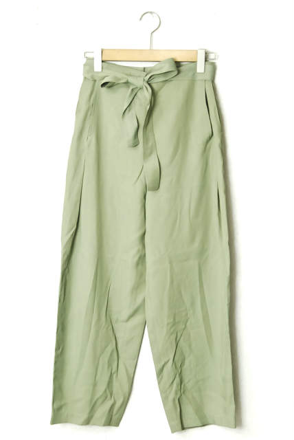 樂天商城 - beautiful people ビューティフルピープル 18AW ヴィスコースギャバジンサイドタックパンツ 1845105002 36 オリーブ レーヨン ボトムス【中古】【beautiful people】