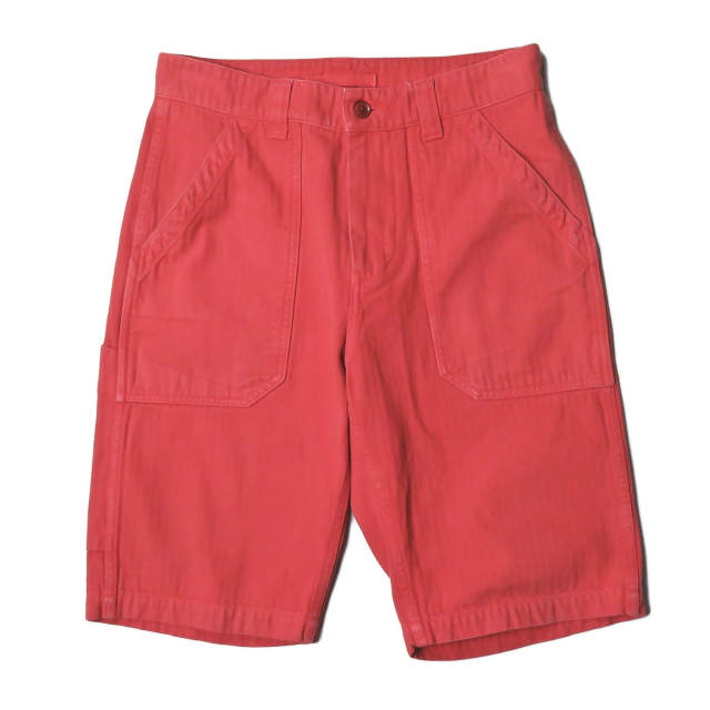 Nigel Cabourn ナイジェルケーボン 日本製 UTILITY SHORTS コットンヘリンボーン ユーティリティーショーツ 8070051049 30 レッド ベイカー ショートパンツ ボトムス【中古】【Nigel Cabourn】