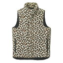 MADE by HEALTH メイドバイヘルス 日本製 ANIMAL VEST 中綿アニマルベスト XS ブラウン リメイク ダウンベスト レオパード アウター【中古】【MADE by HEALTH】