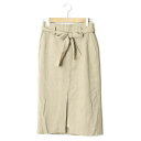 6 ROKU BEAUTY YOUTH UNITED ARROWS ロク ビューティーアンドユース ユナイテッドアローズ 日本製 LINEN MIX TIGHT SKIRT リネンミックスタイトスカート 1624-299-2936 36(S) ベージュ ボトムス【中古】【6 ROKU BEAUTY YOUTH UNITED ARROWS】