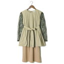 YOSHIYO V 16AW Lace Sleeve Layered Onepiece [XX[uC[hs[X YSY-16FC05 4(M) x[W iC/E[ gbvXyÁzyYOSHIYOz