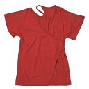 EARIH アーリ 日本製 asymmetry T アシンメトリーTシャツ CB1005 フリー レッド 半袖 トップス【中古】【EARIH】