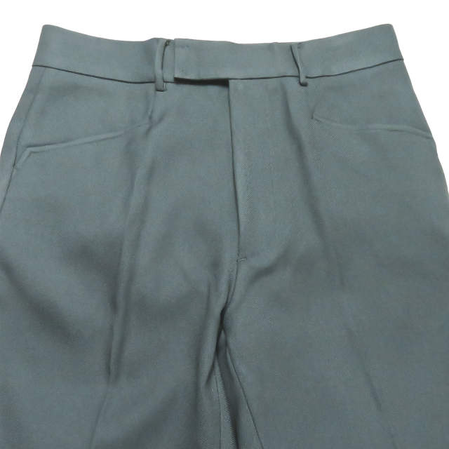 bukht ブフト 19AW 日本製 NEW CLASSIC TROUSERS HIGH DENSITY POLYESTER TWILL ニュークラシックトラウザーズ BV-95803 1(S) MOSS GREEN スタプレ パンツ スラックス ボトムス【新古品】【中古】【bukht】