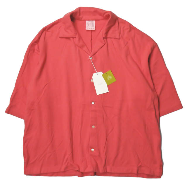 bukht ブフト 日本製 CORE COMPACT YARN S/S SHIRTS コアコンパクトヤーン ショートスリーブシャツ BC-92109 2(M) CORAL 半袖 オープンカラー 開襟 トップス