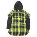 Name. ネーム 18AW 日本製 WOOL/RAYON PLAID HOODED SHIRTS ONE PIECE ウールレーヨン チェックフーデッドシャツ...