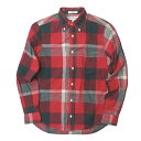 INDIVIDUALIZED SHIRTS インディビジュアライズドシャツ アメリカ製 マドラスチェックBDシャツ 131/2-30 レッド 長袖 ボタンダウン トップス【中古】【INDIVIDUALIZED SHIRTS】