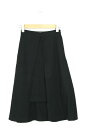 CLANE クラネ WOOL TRAPEZE SKIRT ウールトラペーズスカート 309056 34 ブラック 台形 レイヤード ボトムス【中古】【CLANE】(4)