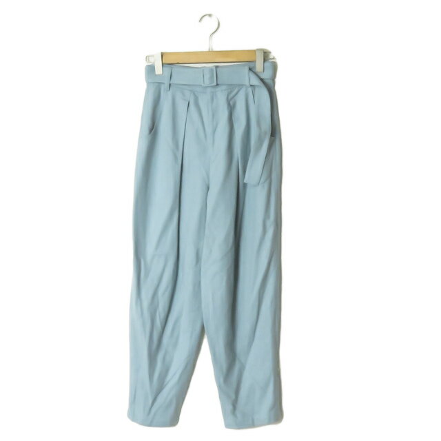 樂天商城 - ADAM ET ROPE アダムエロペ 20SS コットンシルクヘリンボーンパンツ GAS60010 36 サックス ベルテッド タック ボトムス【中古】【ADAM ET ROPE】