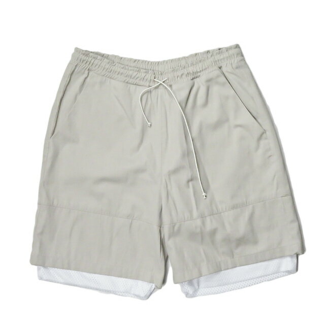 Cotton Pants - North Hill ノースヒル 19SS TWILL SP SHORTS ツイルイージーショーツ L ベージュ メッシュレイヤード ボトムス【中古】【North Hill】