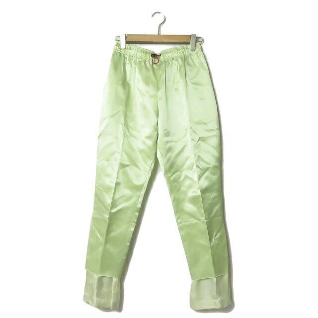 樂天商城 - TOGA トーガ 21SS 日本製 Acetate satin pants アセテートサテンパンツ TA11-FF032 34 グリーン レイヤード イージー TOGA ARCHIVES ボトムス【中古】【TOGA】