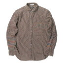 Engineered Garments エンジニアードガーメンツ アメリカ製 Spread Collar Shirt - Cotton Plaid チェックスプレッドカラーシャツ XS カーキ 長袖 ワイド トップス【中古】【Engineered Garments】