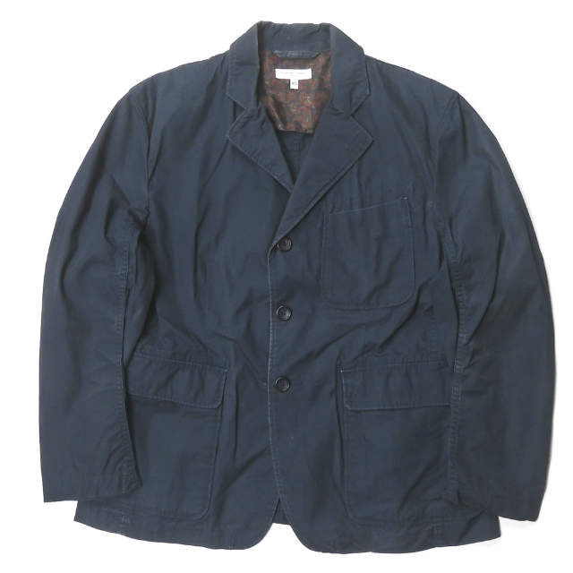 Engineered Garments エンジニアードガーメンツ アメリカ製 Baker Jacket - Weather Poplin ベイカージャケット ウェザーポプリン XS ネイビー テーラード ペイズリー アウター【中古】【Engineered Garments】