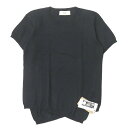 MAISON FLANEUR メゾンフラネウール 19SS イタリア製 ASYMMETRY SHORT SLEEVE SWEATER アシンメトリーショートスリーブニット 19SMUSW330 46 ブラック セーター トップス【新古品】【中古】【MAISON FLANEUR】