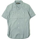 RRL _uA[G PLAID-PRINT S/S CAMP SHIRTS `FbNvg LvVc XS u[  I[vJ[ J Double RL gbvXyÁzyRRLz