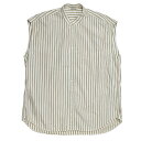 AURALEE I[[ 19SS { WASHED FINX TWILL STRIPE SLEEVELESS SHIRTS tBNXRbgXgCvm[X[uVc A9SS02TS 0 zCg/O[ gbvXyÁzyAURALEEz