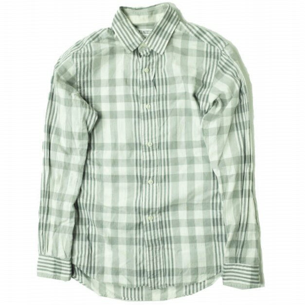 INDIVIDUALIZED SHIRTS インディビジュアライズドシャツ アメリカ製 UNITED ARROWSカスタムオーダー チェックレギュラーカラーシャツ オーダーサイズ(S程度) グレー 長袖 トップス