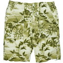 Engineered Garments エンジニアードガーメンツ アメリカ製 Baker Short - Floral Print ベイカーショーツ フローラルプリント XS カーキ ショートパンツ フラワー パイル ファティーグ ジップフライ ボトムス【中古】【Engineered Garments】