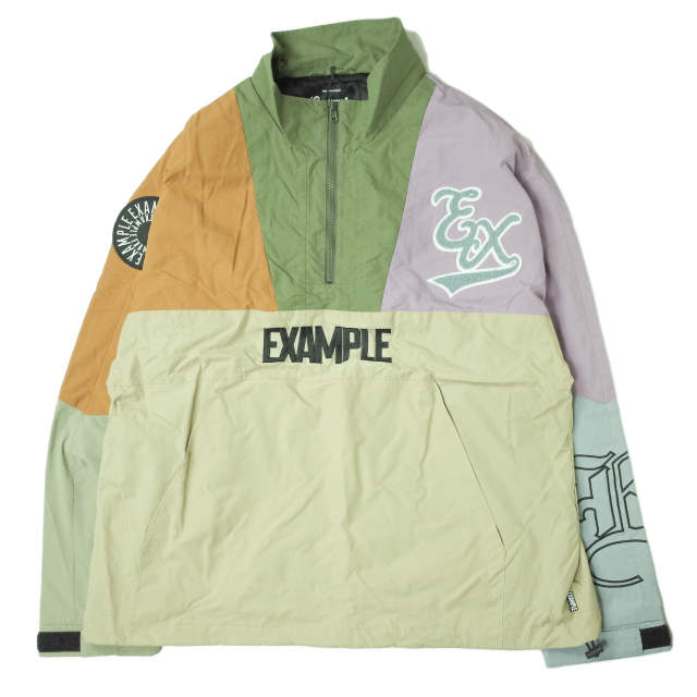 EXAMPLE エグザンプル 22SS NYLON MULTICOLORED HALFZIP ANORAK ナイロンマルチカラーハーフジップアノラック ex22ss-tp-0017 XL MULTI ジャケット ブルゾン SOSHI-NET BB アウター