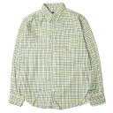 Engineered Garments エンジニアードガーメンツ アメリカ製 Tab Collar Shirt - Tattersall Plaid タッターソールチェック タブカラーシャツ XS ベージュ 長袖 チェック トップス【中古】【Engineered Garments】