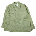 WTAPS ダブルタップス 22SS 日本製 JUNGLE 02 / LS / COTTON. POPLIN コットンポプリン ジャングルシャツ 221WVDT-SHM03 03(L) OLIVE DRAB 長袖 ミリタリー シャツジャケット トップス【新古品】【中古】【WTAPS】