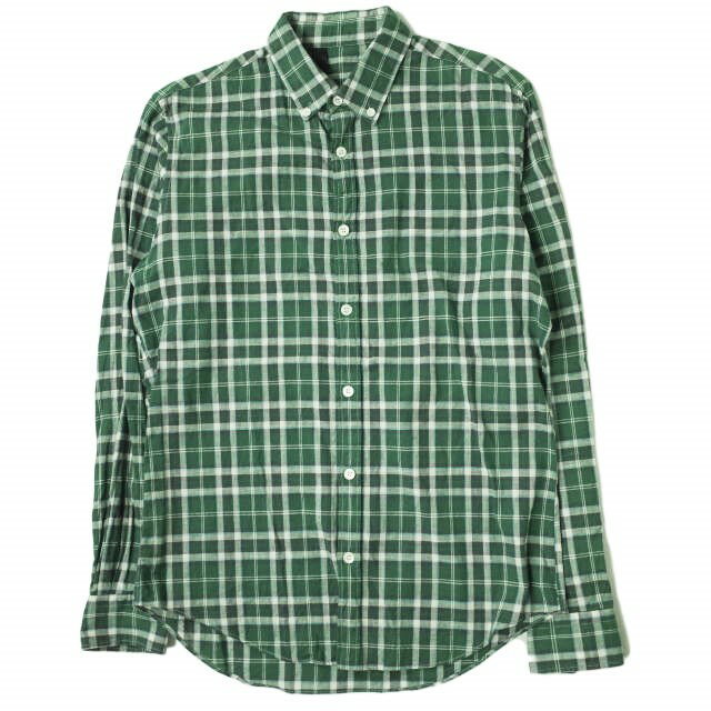 N.HOOLYWOOD COMPILE LINE エヌハリウッド ミスターハリウッド コンパイルライン 日本製 L/S CHECK BD SHIRT チェックボタンダウンシャツ 231-SH06 peg 36 グリーン 長袖 トップス【中古】【N.HOOLYWOOD COMPILE LINE】