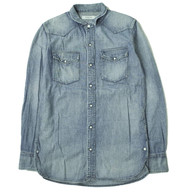 nonnative ノンネイティブ 日本製 RANCHER SHIRT 7.5oz DENIM VW ダメージ加工 デニムウエスタンシャツ NN-S2605 0 INDIGO 長袖 ランチャーシャツ トップス【中古】【nonnative】