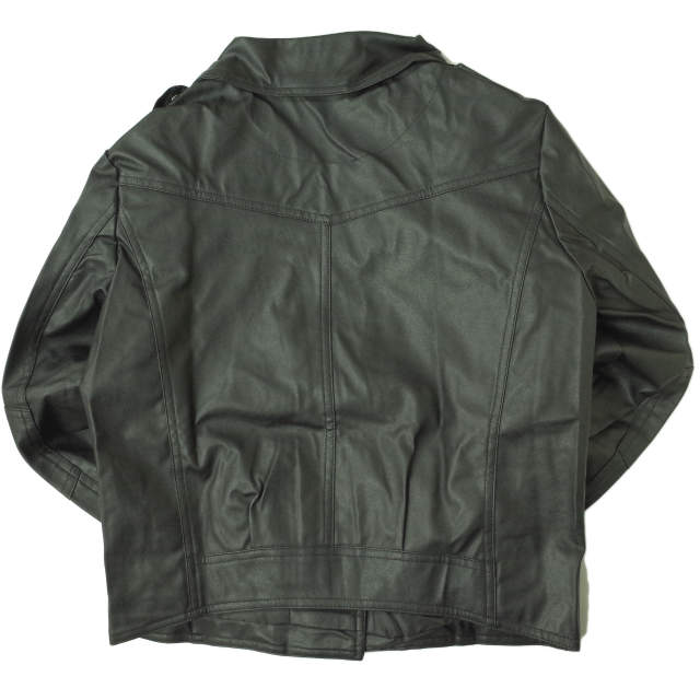 no brand ノーブランド フェイクレザー ダブルライダースジャケット L ブラック アウター【新古品】【中古】【no brand】