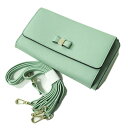 no brand ノーブランド LEATHER MULTI MINIBAG 3WAY リボン付き フェイクレザー マルチミニバッグ ライトグリーン ショルダー ...