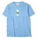 NOTHIN' SPECIAL ナッシンスペシャル 18SS ICE CREAM T-shirts アイスクリーム プリントクルーネックTシャツ M ブルー 半袖 トップス【中古】【NOTHIN' SPECIAL】