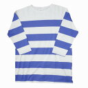 MIDIUMISOLID ミディウミソリッド 22SS 日本製 BIG BORDER TUNIC ビッグボーダーチュニック 2610700567 38 ブルー Tシャツ ワンピース トップス【中古】【MIDIUMISOLID】(4)