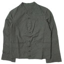 ANATOMICA アナトミカ フランス製 DOLMAN JACKET - COTTON STRIPE コットンストライプ ドルマンジャケット 1 BLACK/BEIGE ドールマン アウター