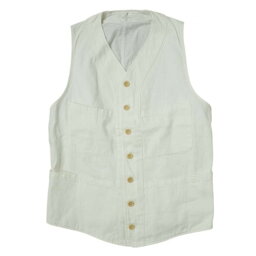 ANATOMICA アナトミカ フランス製 SAGAN VEST - COTTON コットンサガンベスト S WHITE ジレ ハンティング トップス【中古】【ANATOMICA】